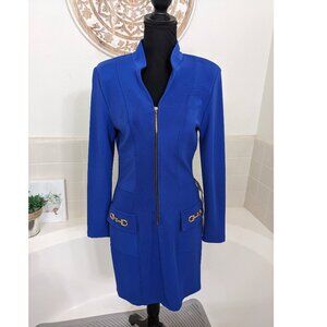 Vintage PG Collections Ginger Bort Blue Dress - Size 12 (NWT)